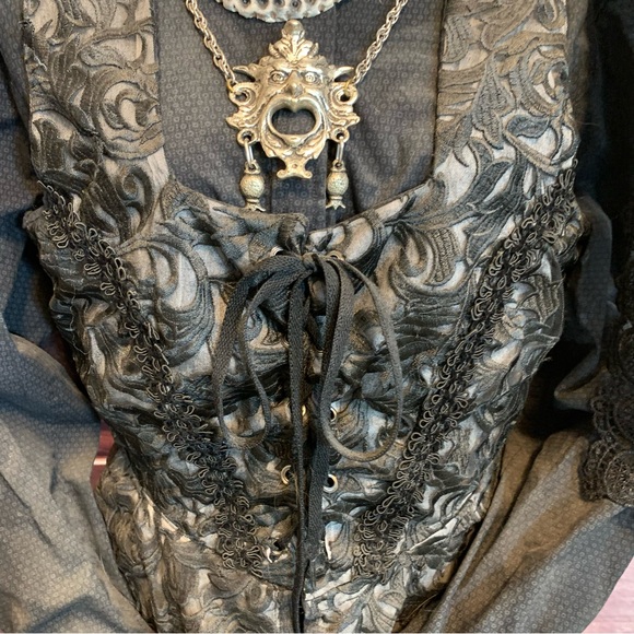 Victorian Mourning Costume Death Funeral Gothic Halloween Scary Haunt Actor XL - Picture 14 of 17